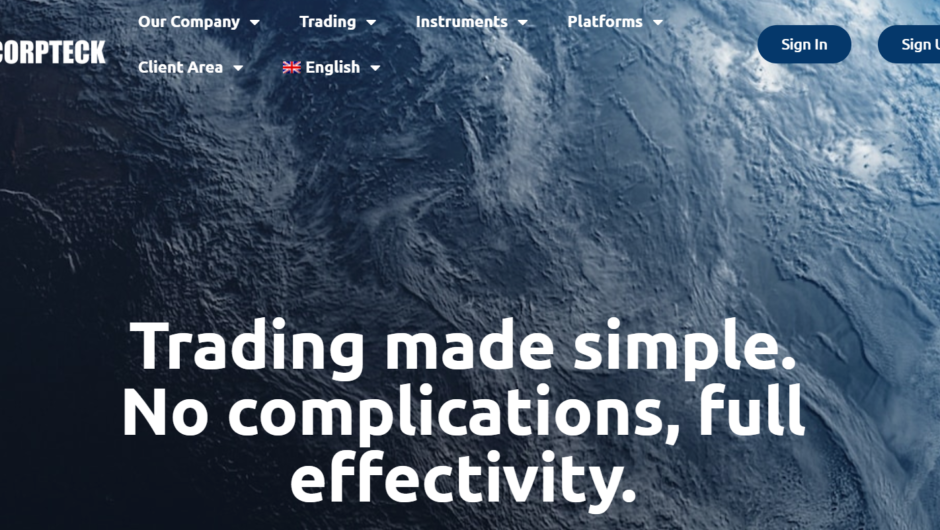 Corpteck — отзывы, как вывести депозит